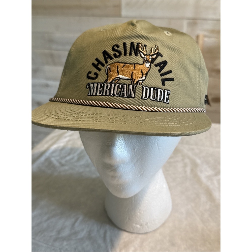 Simply Southern Chasin' Tail "Merican Dude" Rope SnapBack Hat NWT Fast Ship